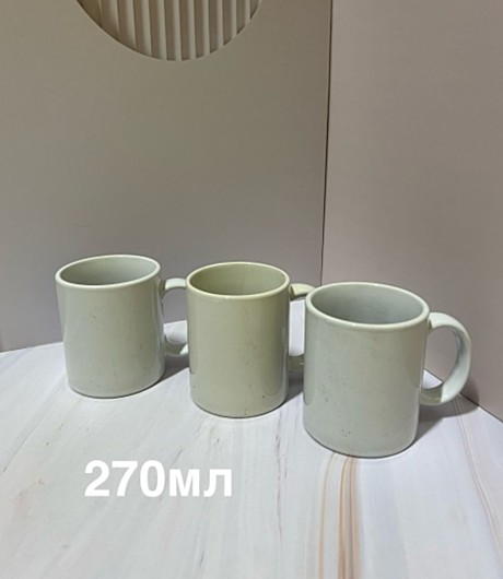 QZ КРУЖКА КЕРАМИЧЕСКОЕ 270МЛ  ТМ-8-W М401 (48)