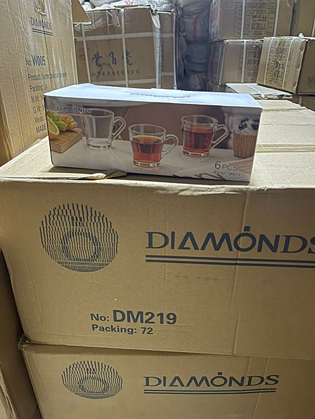 СТЕКЛЯННЫЙ КРУЖКИ 6шт DM219 (12)