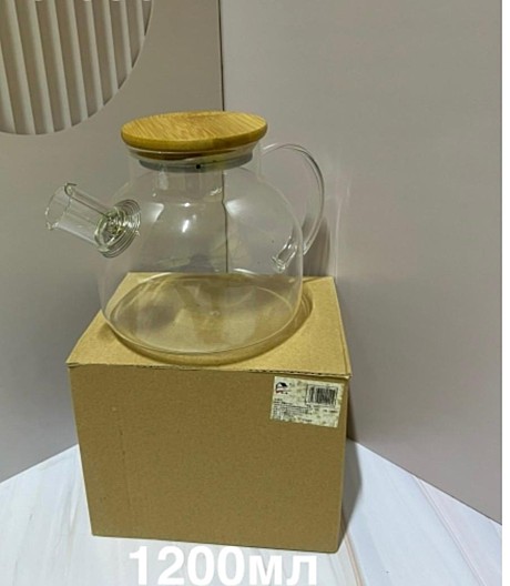 QZ ЧАЙНИК СТЕКЛЯННЫЙ QZ-1200МЛ (48)