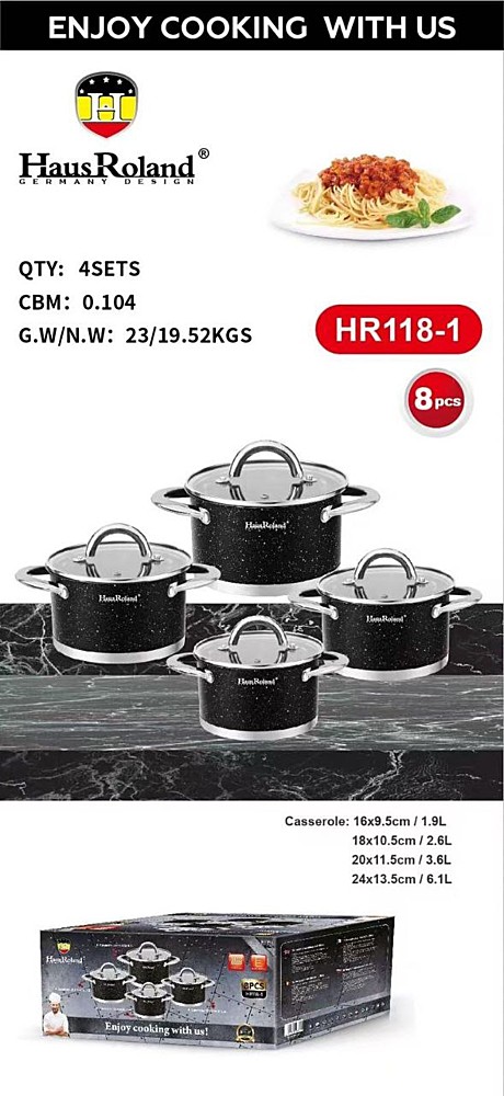 НАБОР КАСТРЮЛЬ HR118-1 (4)